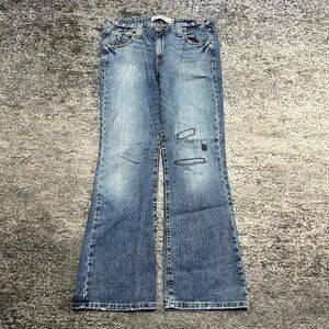 Levi's 518 Jeans Womens 13M (34x32) Blue Super Low Bootcut Flare Boho‎ Y2K